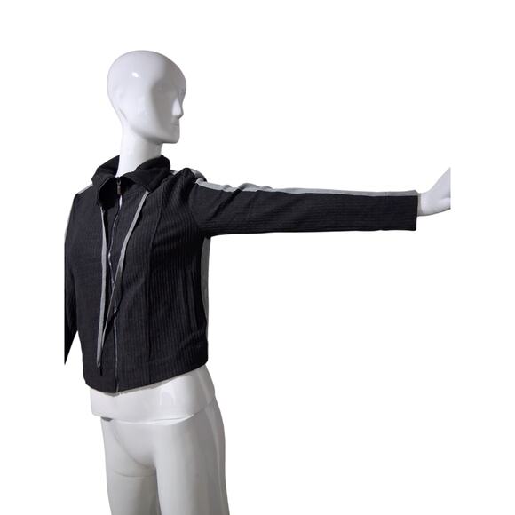 Lysse Quiet Luxury Women's Size XS Ribbed Collard Preppy Activewear Zip Jacket - Picture 10 of 11